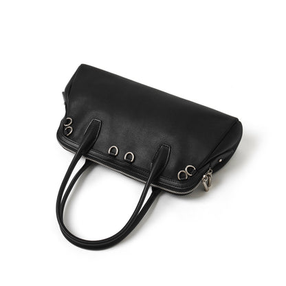 Sac pochette Boston en cuir véritable défini