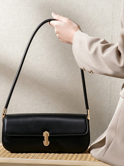 Sophisticated Vegan Eco-Leather Baguette Clutch Bag