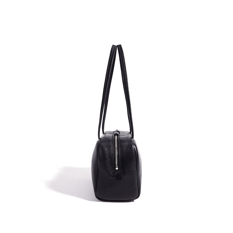 Minimalist Genuine Sheepskin Bowling Clutch Bag