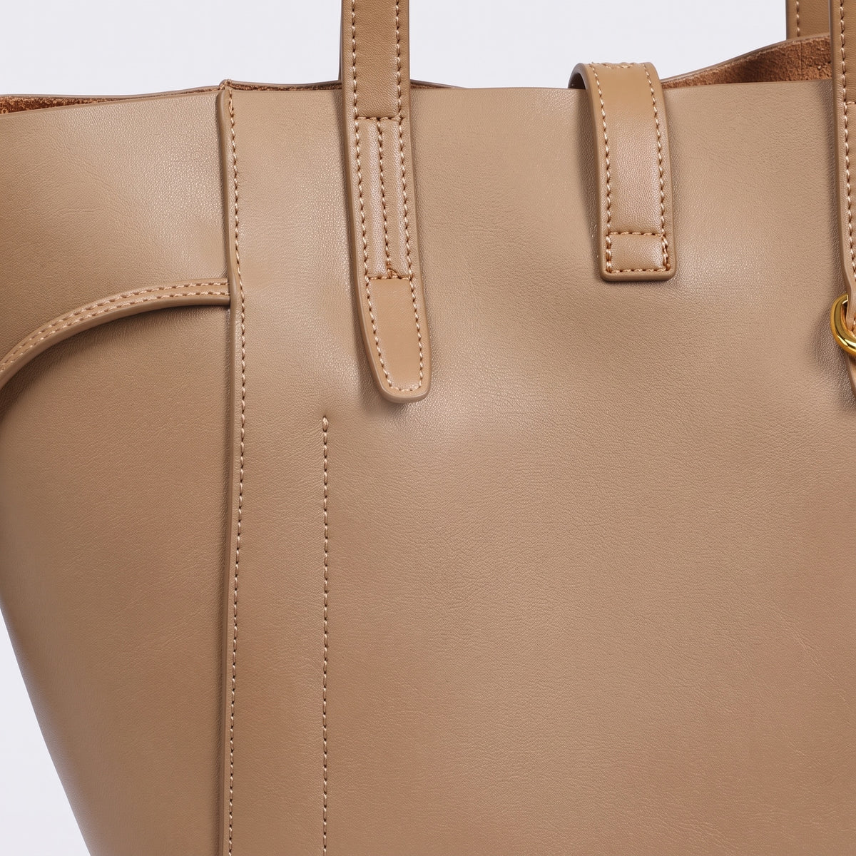 Sac fourre-tout vintage en cuir véritable pour femme avec boucle à cadenas