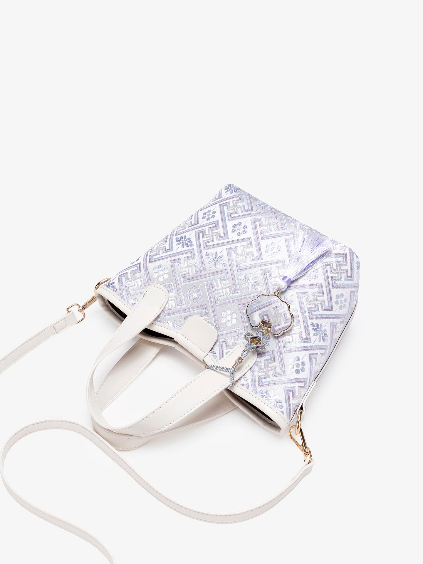 Serene Vegan Eco-Leather Mini Tote Bag with Detachable Mini Pouch