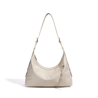 Slouchy Crescent Nylon Hobo Clutch Bag