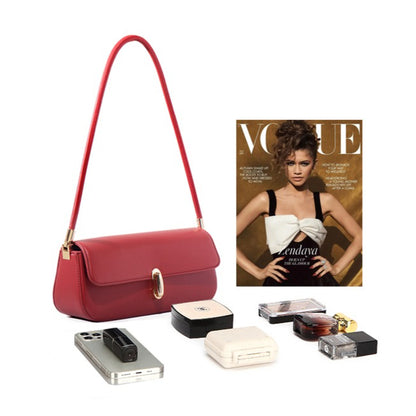 Sophisticated Vegan Eco-Leather Baguette Clutch Bag