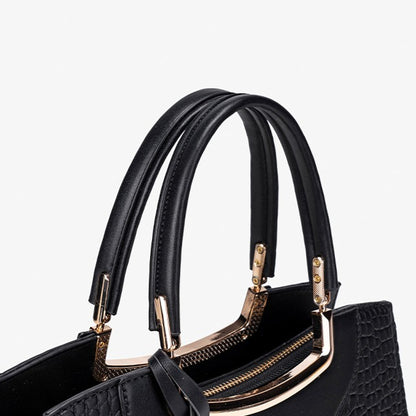 Classic Crocodile Pattern Vegan Eco-Leather Clutch Bag