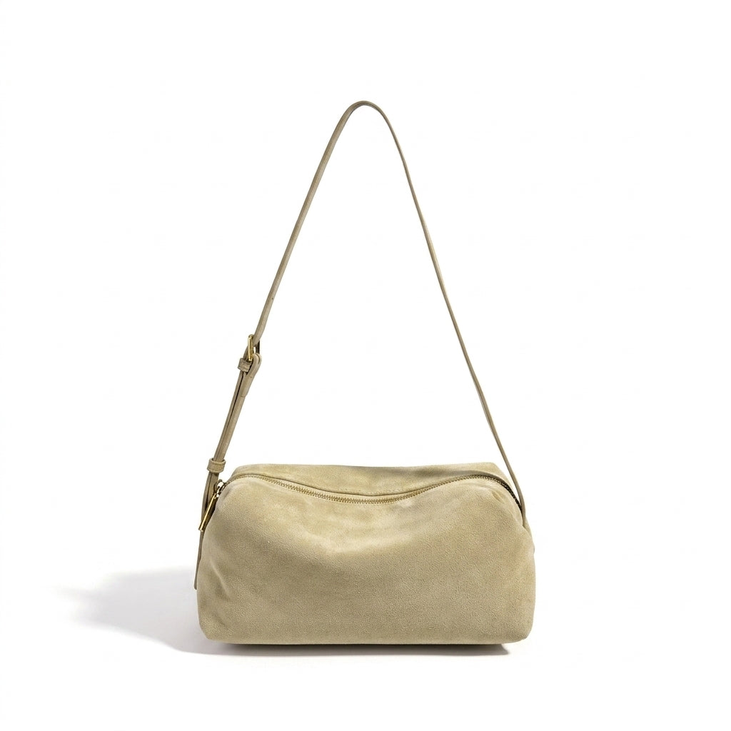 Vintage Suede Genuine Leather Clutch Bag