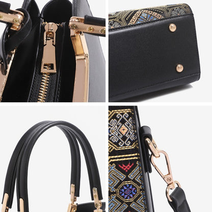 Luxurious Vegan Eco-Leather Jacquard Clutch Bag