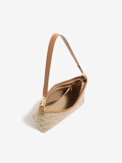 Vintage Monogram Vegan Eco-Leather Clutch Bag
