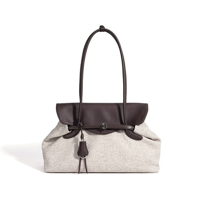 Mellow Canvas Spacious Flap Clutch Bag