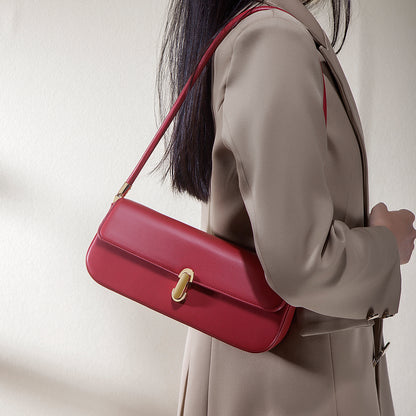 Sophisticated Vegan Eco-Leather Baguette Clutch Bag