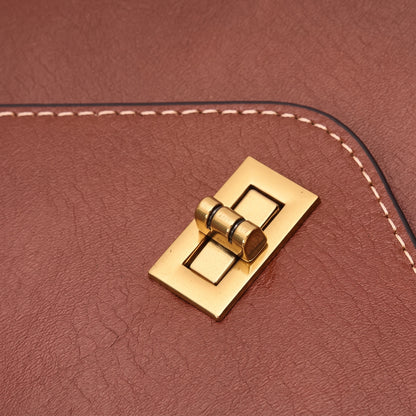 Borsa a tracolla postina da donna in vera pelle, elegante