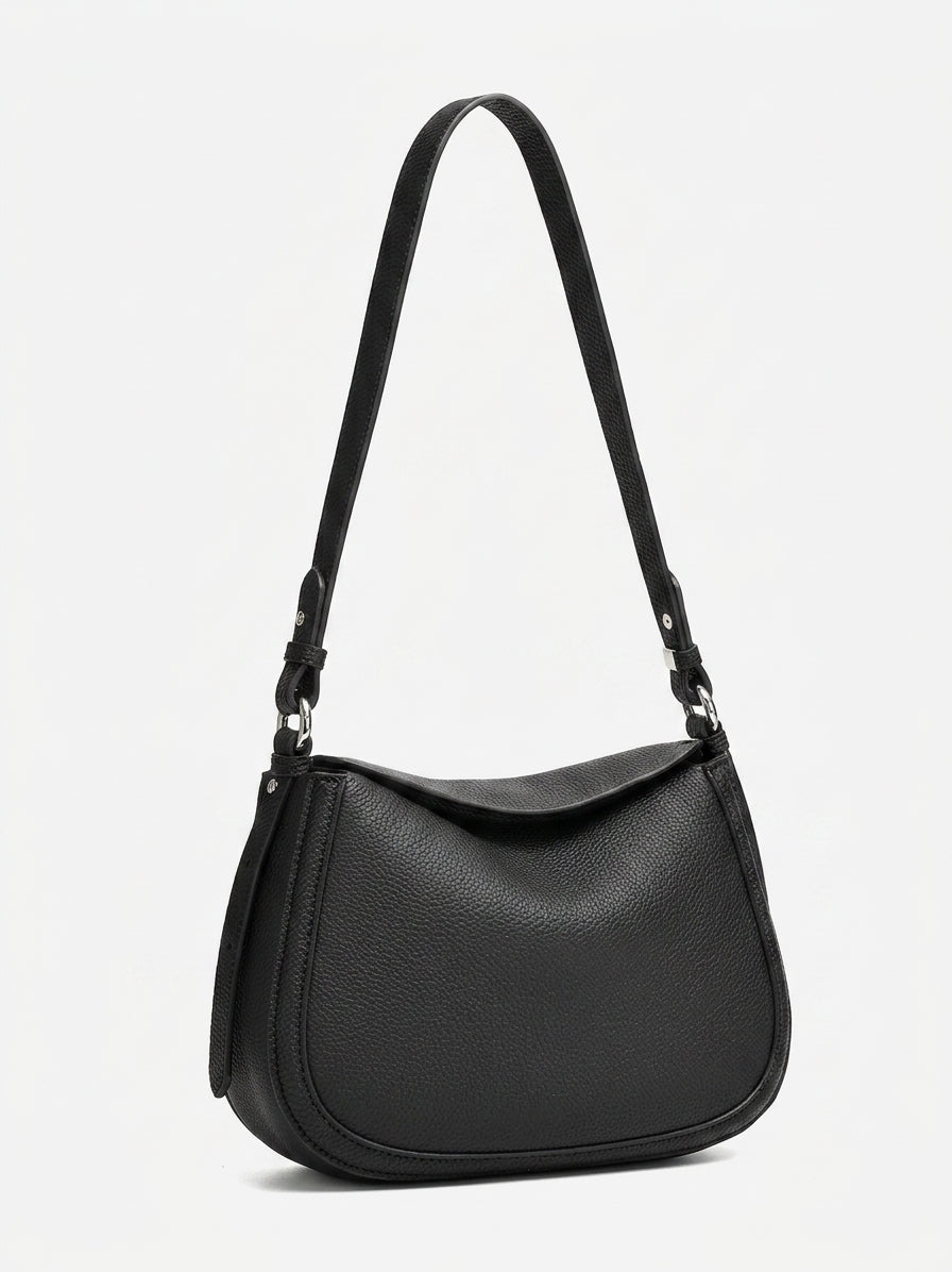 Graceful Genuine Leather Saddle Messenger Clutch Bag