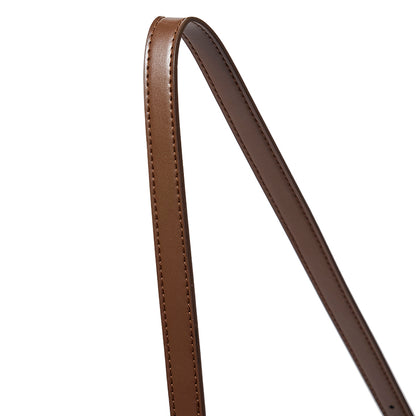 Minimalist Vintage Genuine Leather Baguette Saddle Bag