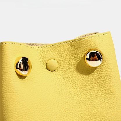Ruhiger Luxus Schulter-Clutch aus echtem genarbtem Leder für Telefon