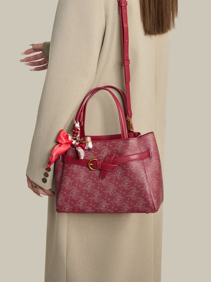 Refined Cloud Texture Vegan Eco-Leather Shoulder Tote Bag