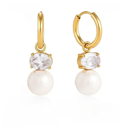 Luxury French Vintage Interlocking Solitaire Radiant Earrings