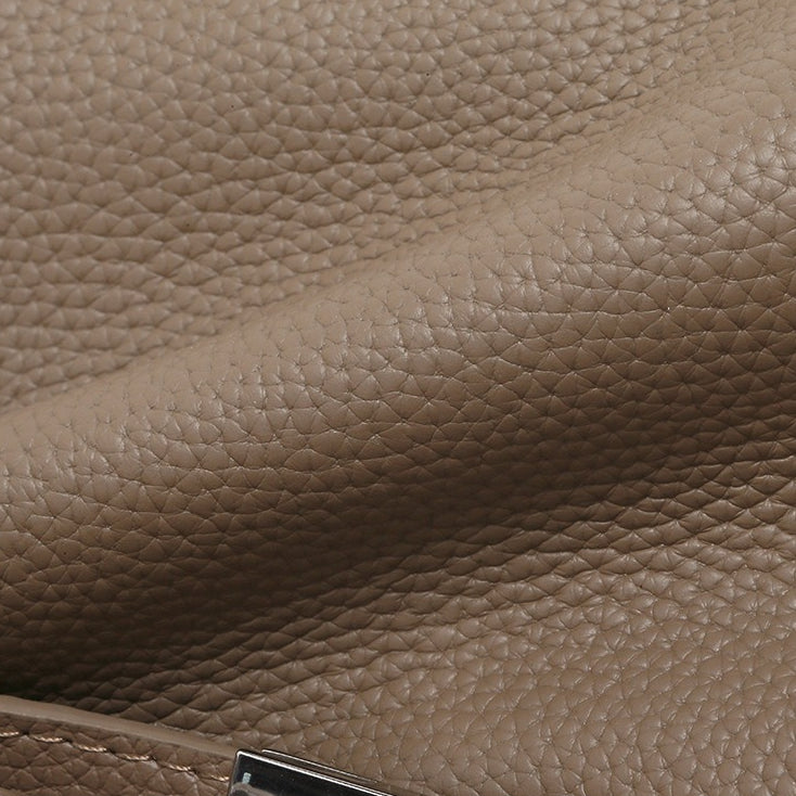 The Parisian Slouchy Genuine Leather Bag - Belted Pebble Leather Hobo