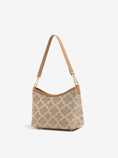 Vintage Monogram Vegan Eco-Leather Clutch Bag