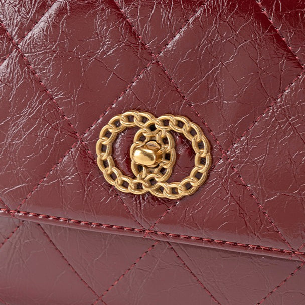 Radiant Quilted Vegan Eco-Leather Satchel Crossbody Bag