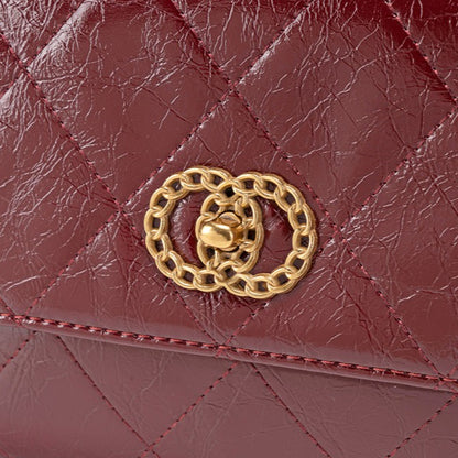 Radiant Quilted Vegan Eco-Leather Satchel Crossbody Bag