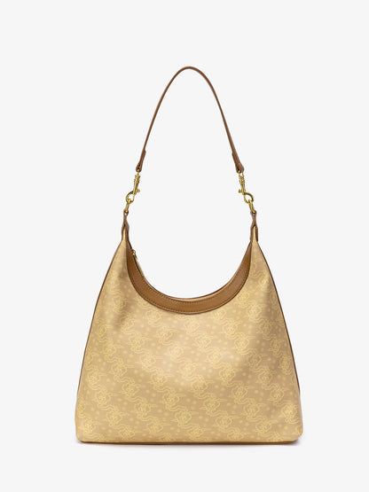 Exquisite Vintage Cloud Motif Vegan Eco-Leather Hobo Bag