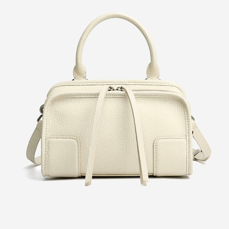 Chic Genuine Leather Boston Clutch Bag