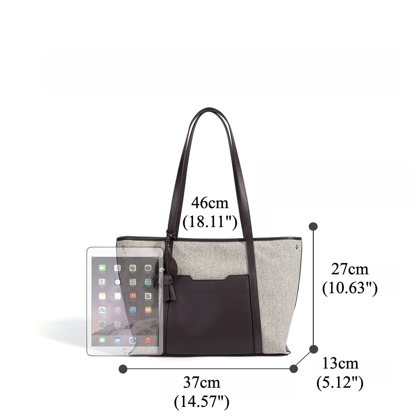Minimalist Canvas Spacious Tote Clutch Bag
