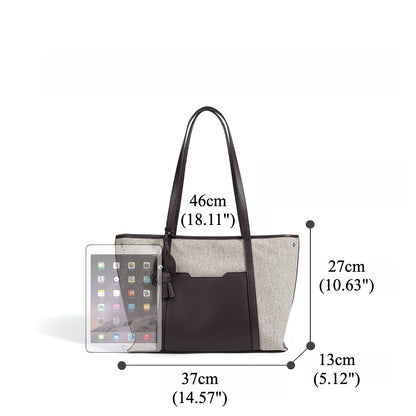 Minimalist Canvas Spacious Tote Clutch Bag