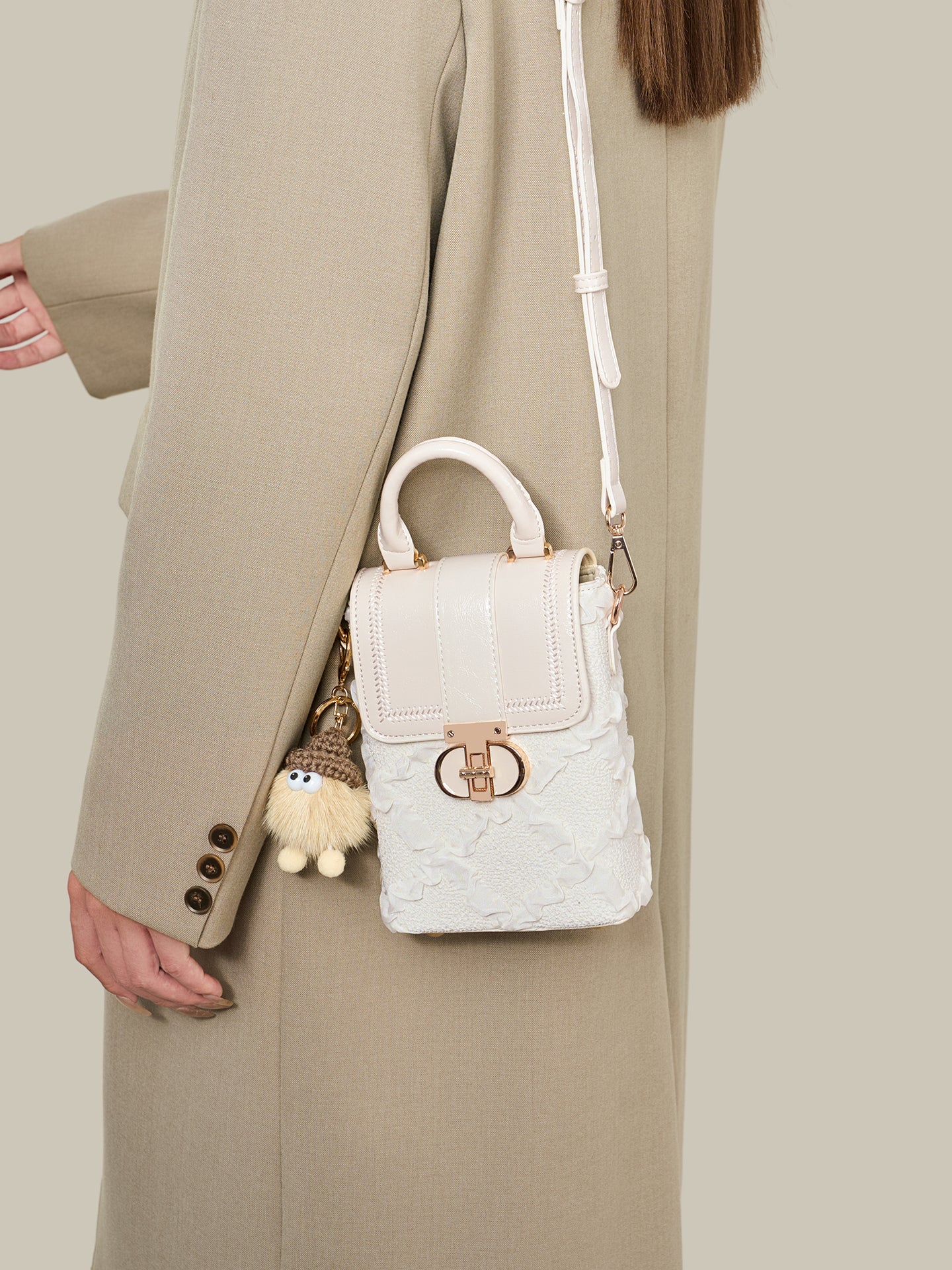 Sweet Ruffle Vegan Eco-Leather Mini Clutch Bag