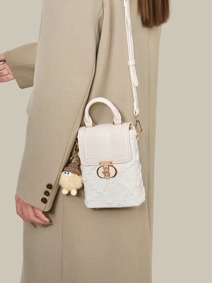 Sweet Ruffle Vegan Eco-Leather Mini Clutch Bag