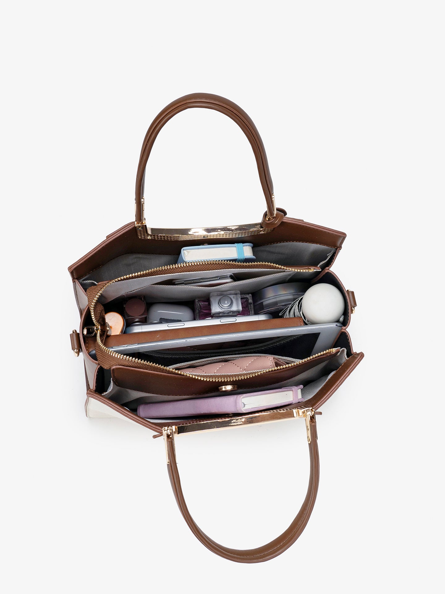 Retro Floral Contrast Vegan Eco-Leather Clutch Bag