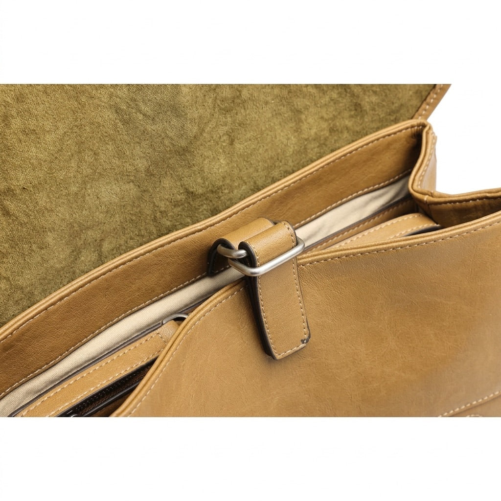 Vintage Casual Genuine Leather Flap Backpack