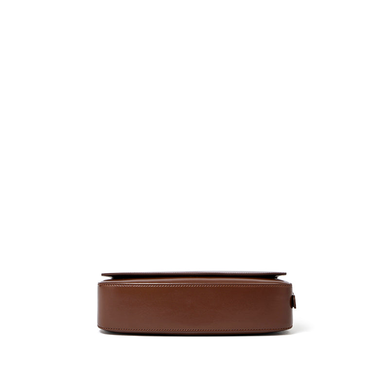 Minimalist Vintage Genuine Leather Baguette Saddle Bag