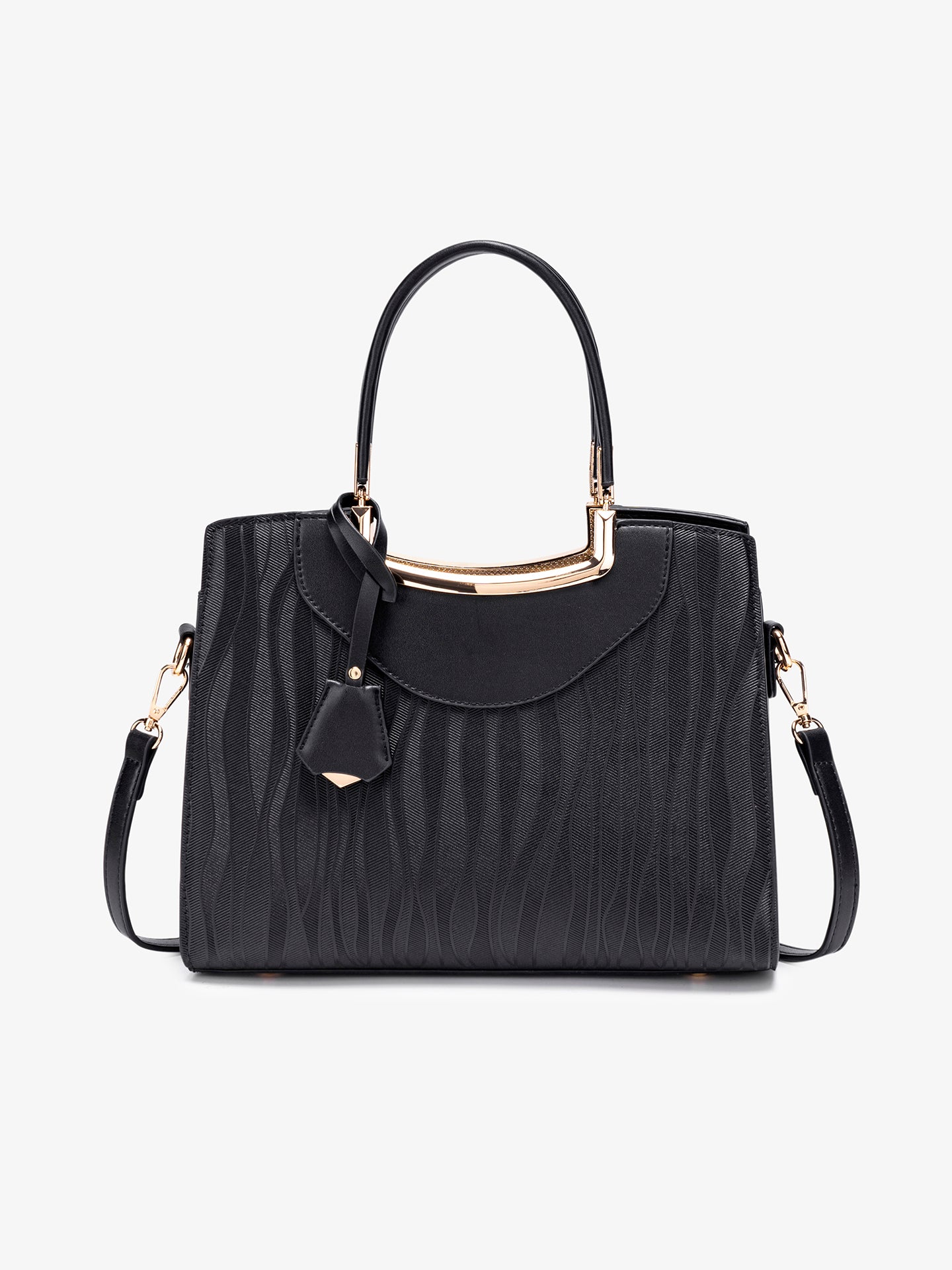 Vivid Wave Texture Vegan Eco-Leather Clutch Bag