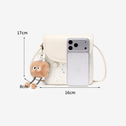 Radiant Celestial Pattern Flap Vegan Eco-Leather Mini Clutch Bag