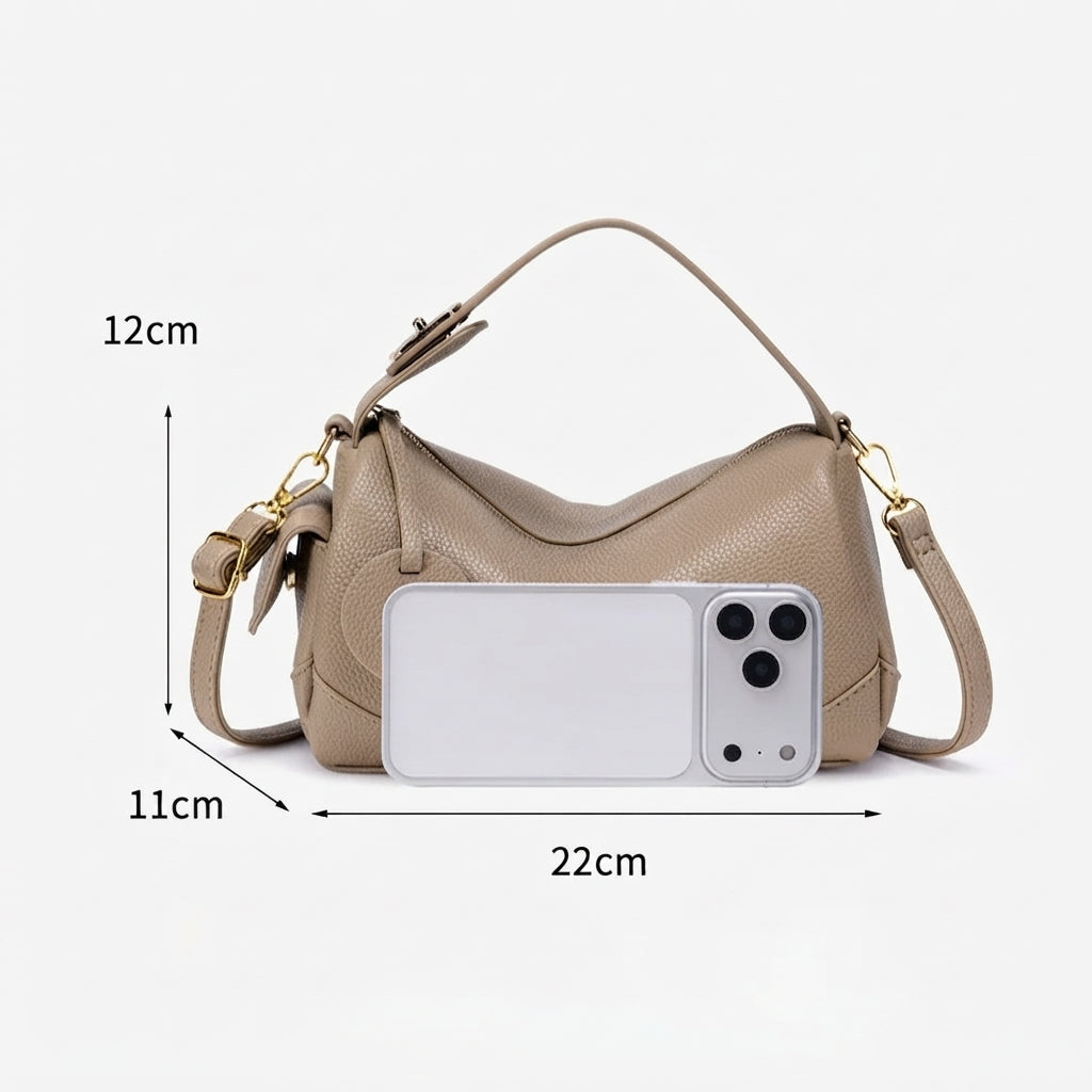 Casual Vegan Eco-Leather Boston Clutch Bag