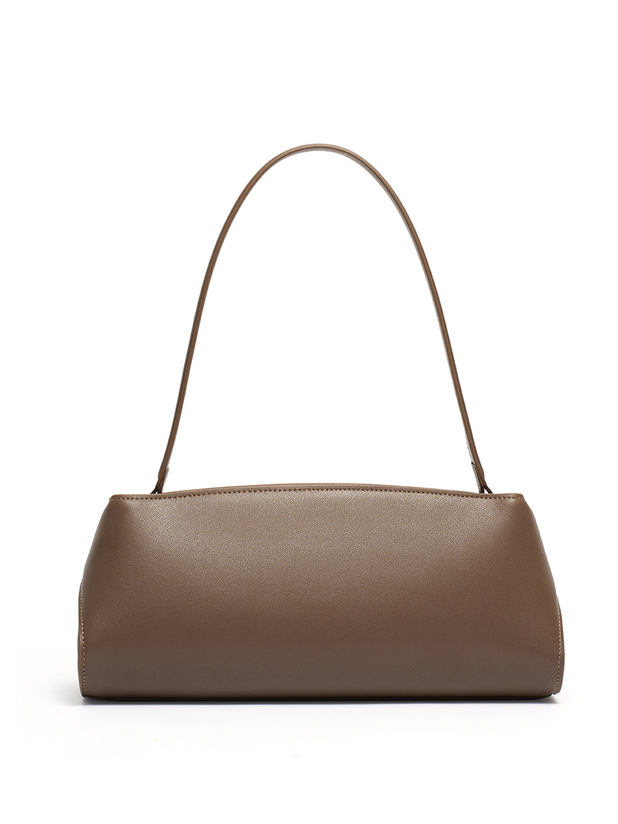Graceful Genuine Leather Baguette Clutch Bag