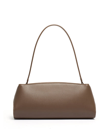 Graceful Genuine Leather Baguette Clutch Bag
