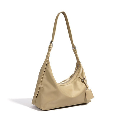 Slouchy Crescent Nylon Hobo Clutch Bag