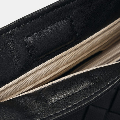 Handgefertigte gewebte Premium-weiche Echtleder-Schafsfell-Umhänge-Bucket Bag