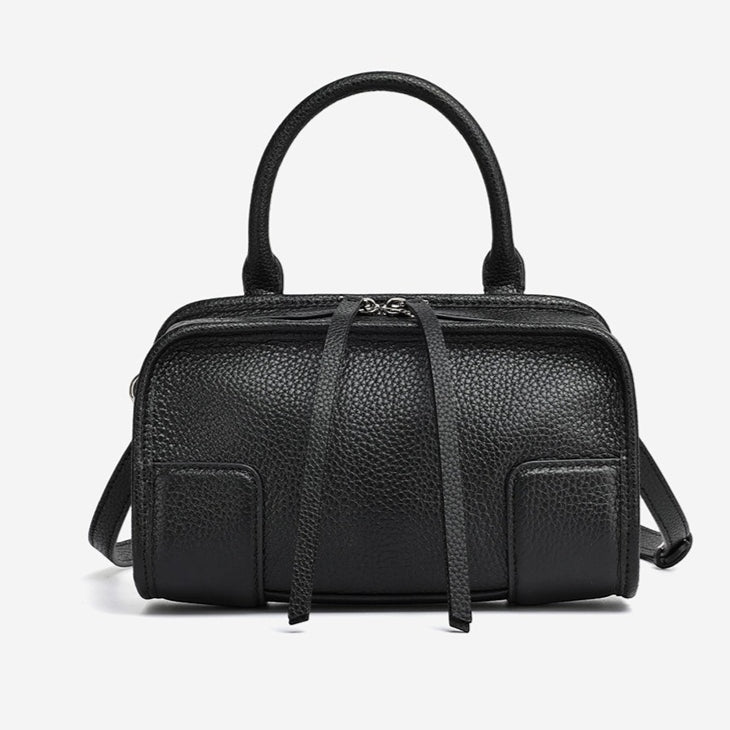 Chic Genuine Leather Boston Clutch Bag