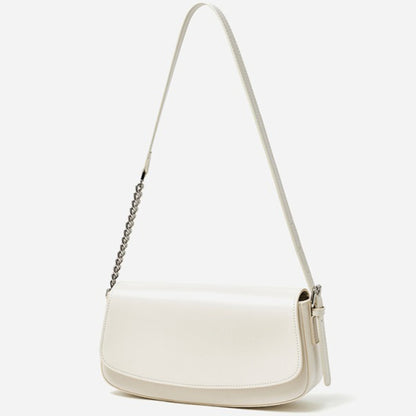 Minimalist Vintage Genuine Leather Baguette Saddle Bag