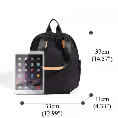 Urban Nylon Spacious Capacity Zipper Backpack