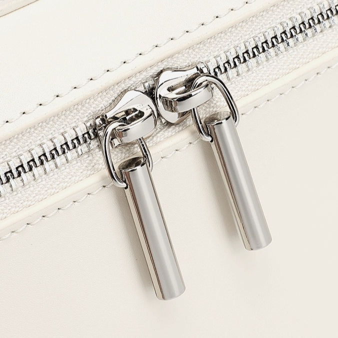 Minimalist Genuine Leather Square Box Clutch Bag