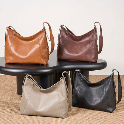 حقيبة هيريتاج بوسطن جلد طبيعي - حقيبة بولينغ كلاسيكية بمقبض علوي