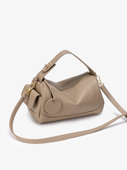 Casual Vegan Eco-Leather Boston Clutch Bag