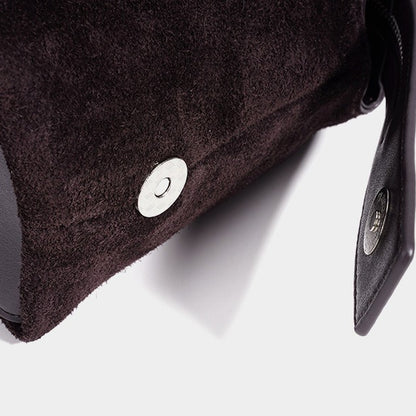 Chic Matte Genuine Leather Baguette Clutch Bag