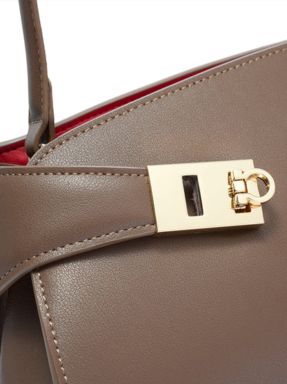 Graceful Genuine Leather Baguette Clutch Bag