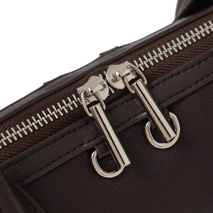 Sac pochette Boston en cuir véritable défini