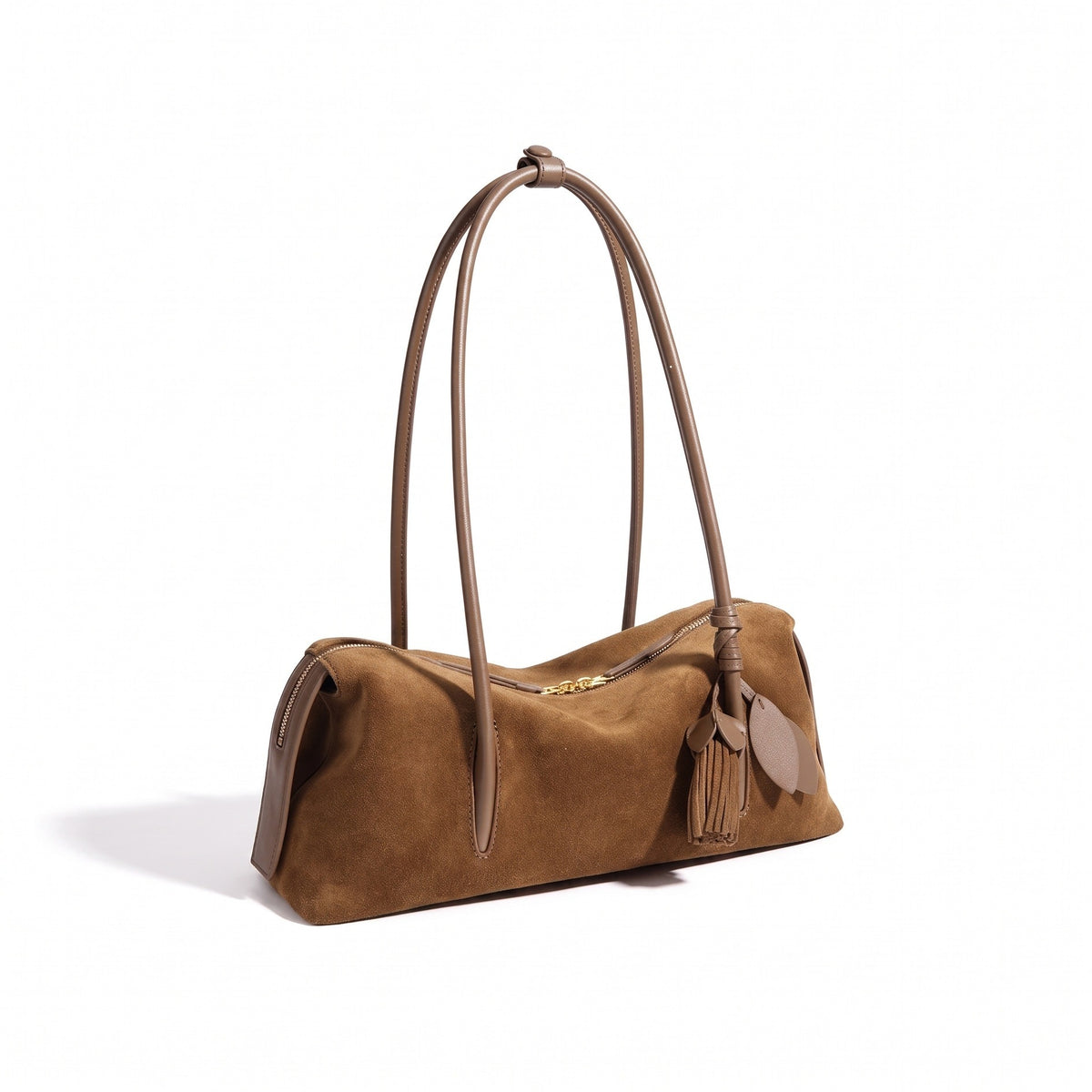 Schicke matte Baguette-Clutch aus echtem Leder