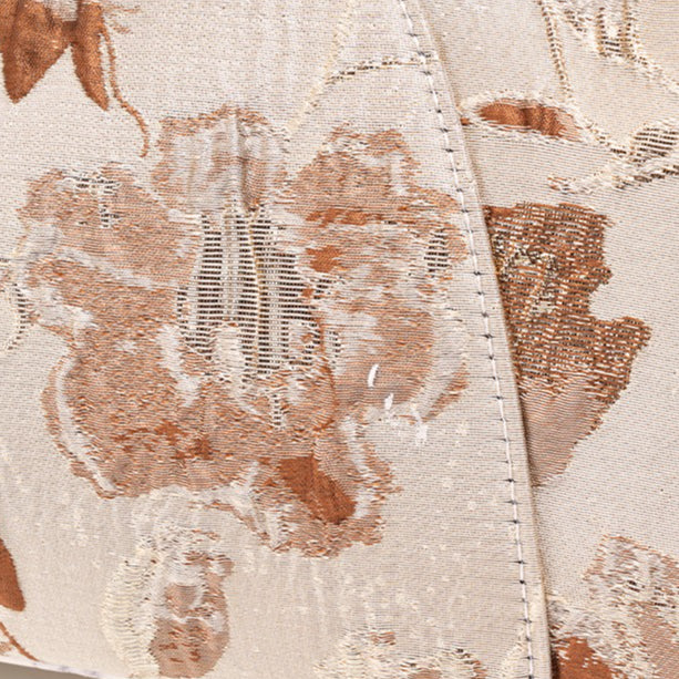 Muted Luxe Floral Jacquard Vegan Eco-Leather Clutch Bag with Silk Scarf Charm